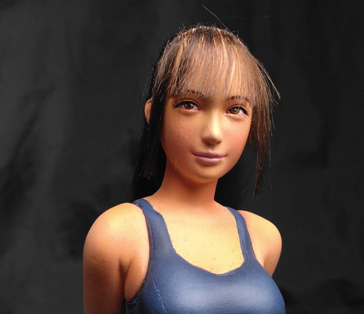  Seto inside young lady school swimsuit ( old type )Reborn Figure forest. atelier ... . road approximately 1/8 sunburn woman color black woman ponytail sk water doll hair 