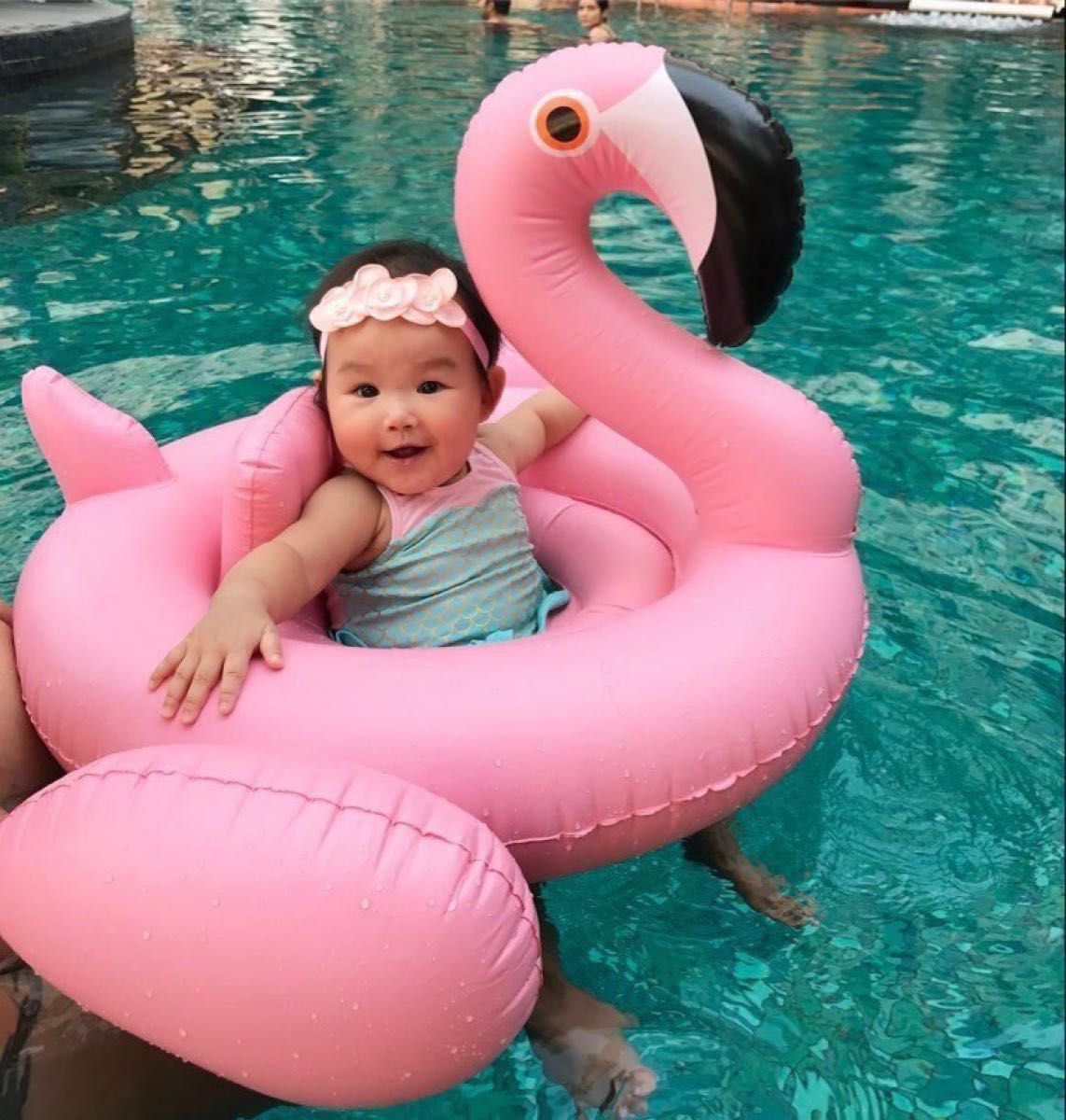 浮き輪　子ども　赤ちゃん　フラミンゴ　海　プール　旅行　ピンク　可愛い　韓国　 