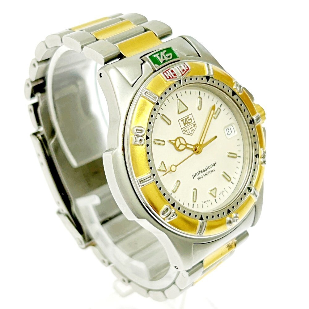 [1 jpy start ]TAG HEUER TAG Heuer WF1120-0 Professional GP×SS quarts men's wristwatch 266425