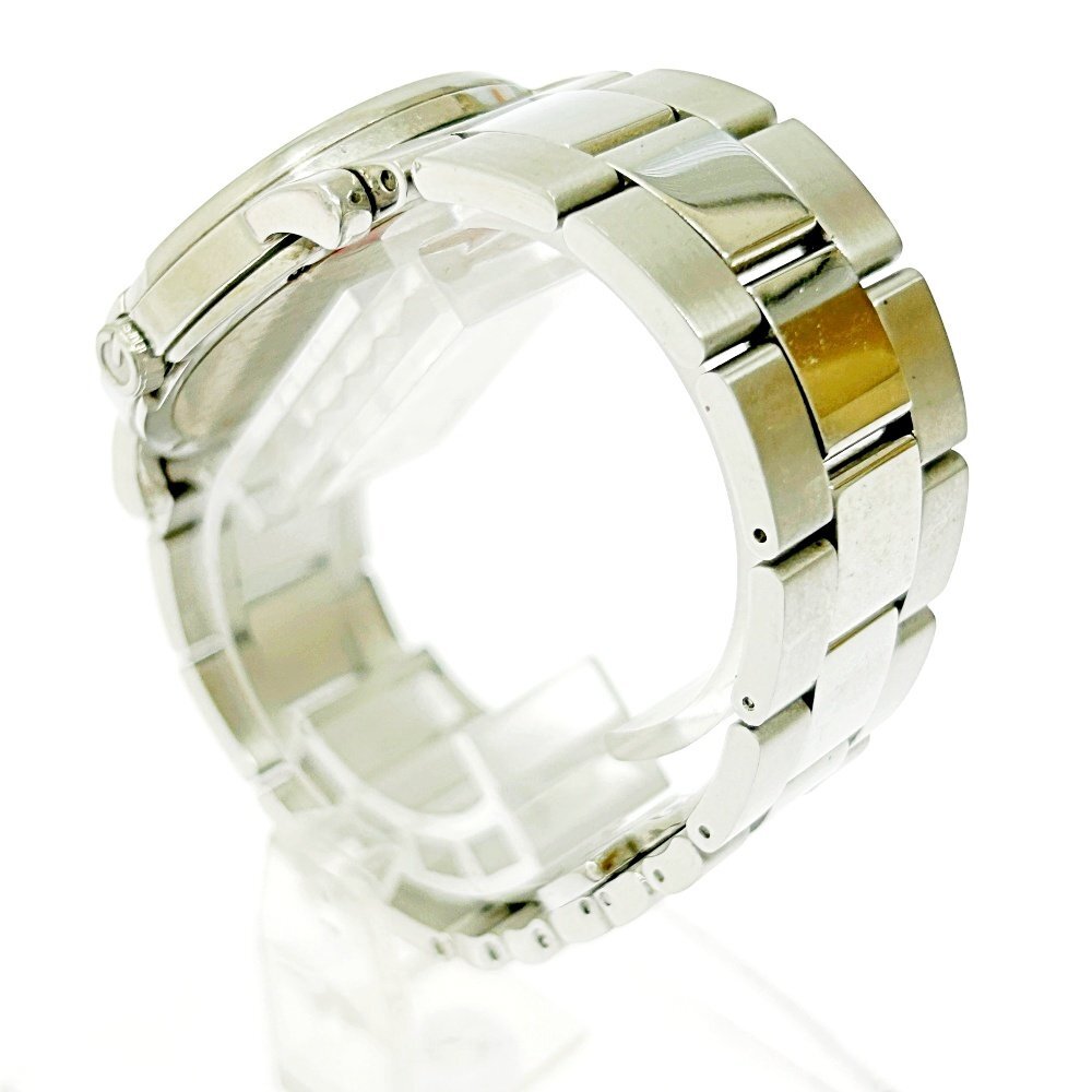 [1 иен старт ]GUCCI Gucci 101J раунд лицо SS серебряный циферблат кварц мужские наручные часы 266334