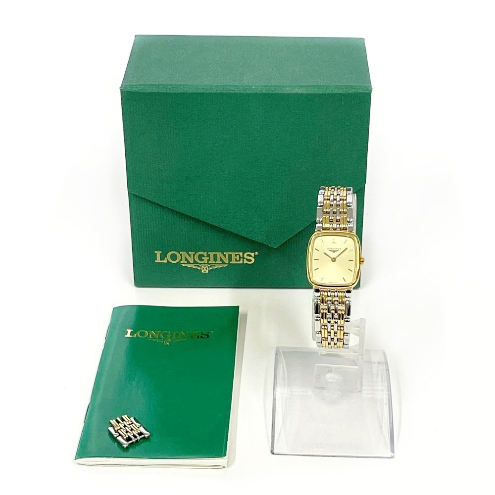 【1円スタート】【箱付き・訳あり品】LONGINES ロンジン L5.137.3 グランドクラシック GP×SS ゴールド文字盤 QZ レディース腕時計 266162_画像7