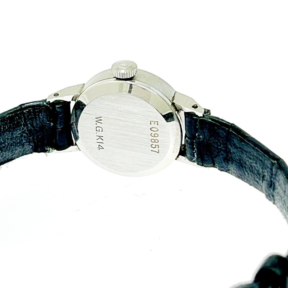 【1円スタート】【アンティーク】WALTHAM ウォルサム W.G.K14刻印 シルバー文字盤 手巻き レディース腕時計 266349の画像6