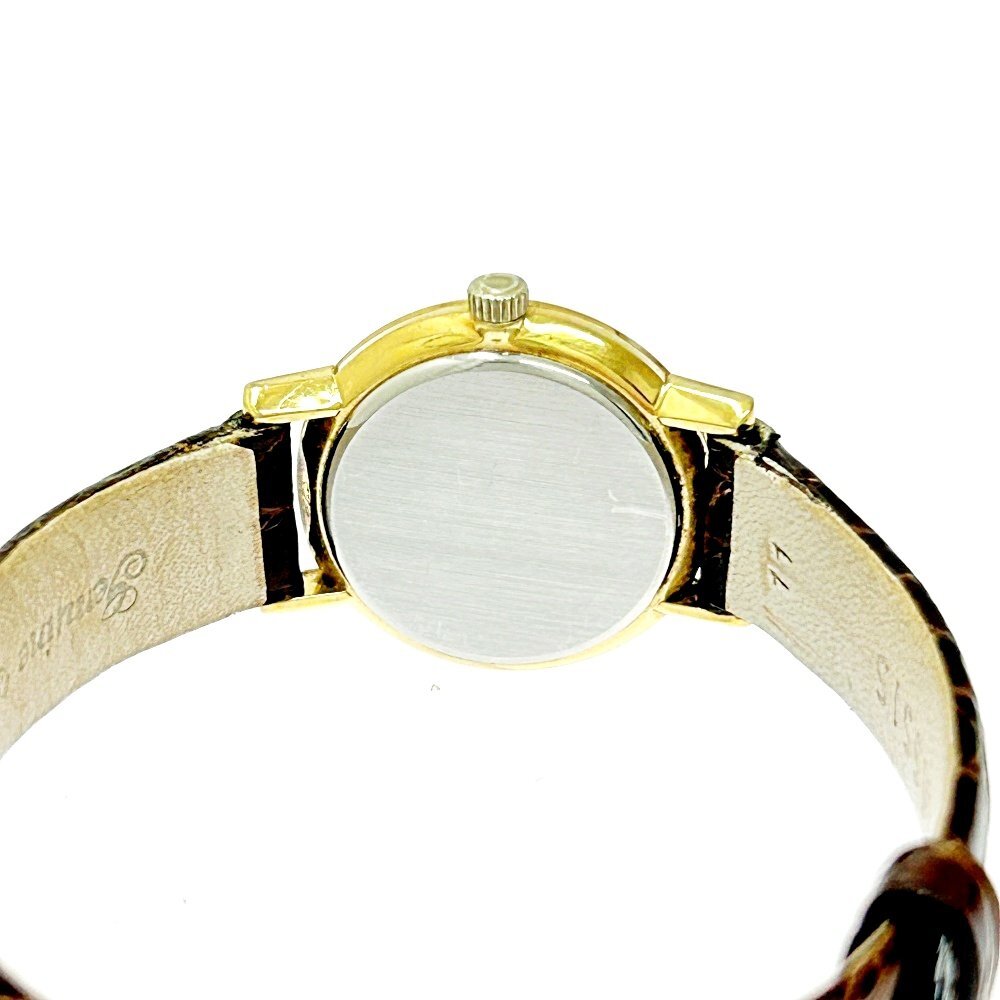【1円スタート】OMEGA オメガ ジュネーブ GP ゴールド文字盤 手巻き レディース腕時計 266363の画像6