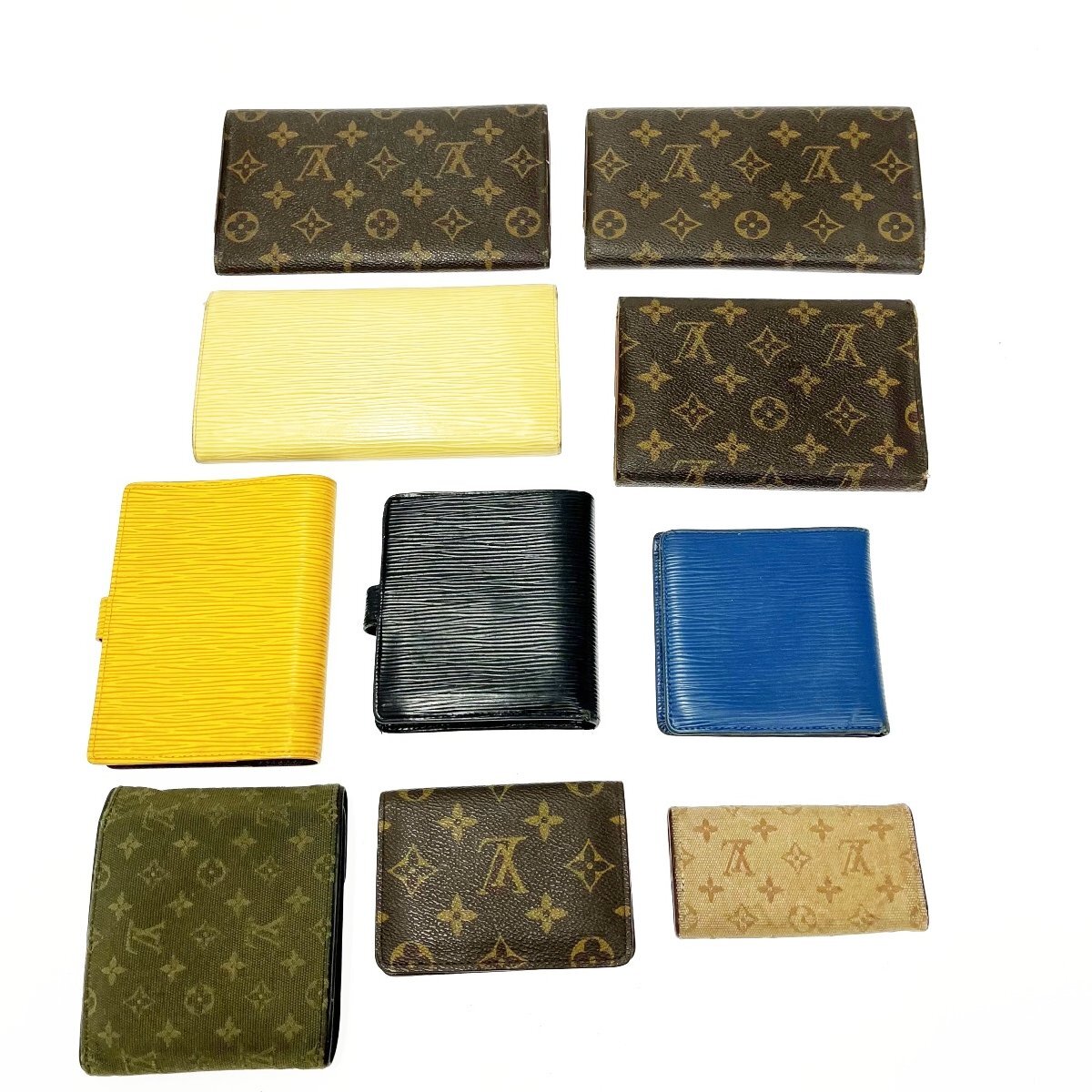 【1円スタート】【まとめ売り】LOUIS VUITTON ルイ・ヴィトン モノグラム ミニ エピ 手帳/パス/キーケース 財布 ジャンク10点セット 268009の画像2