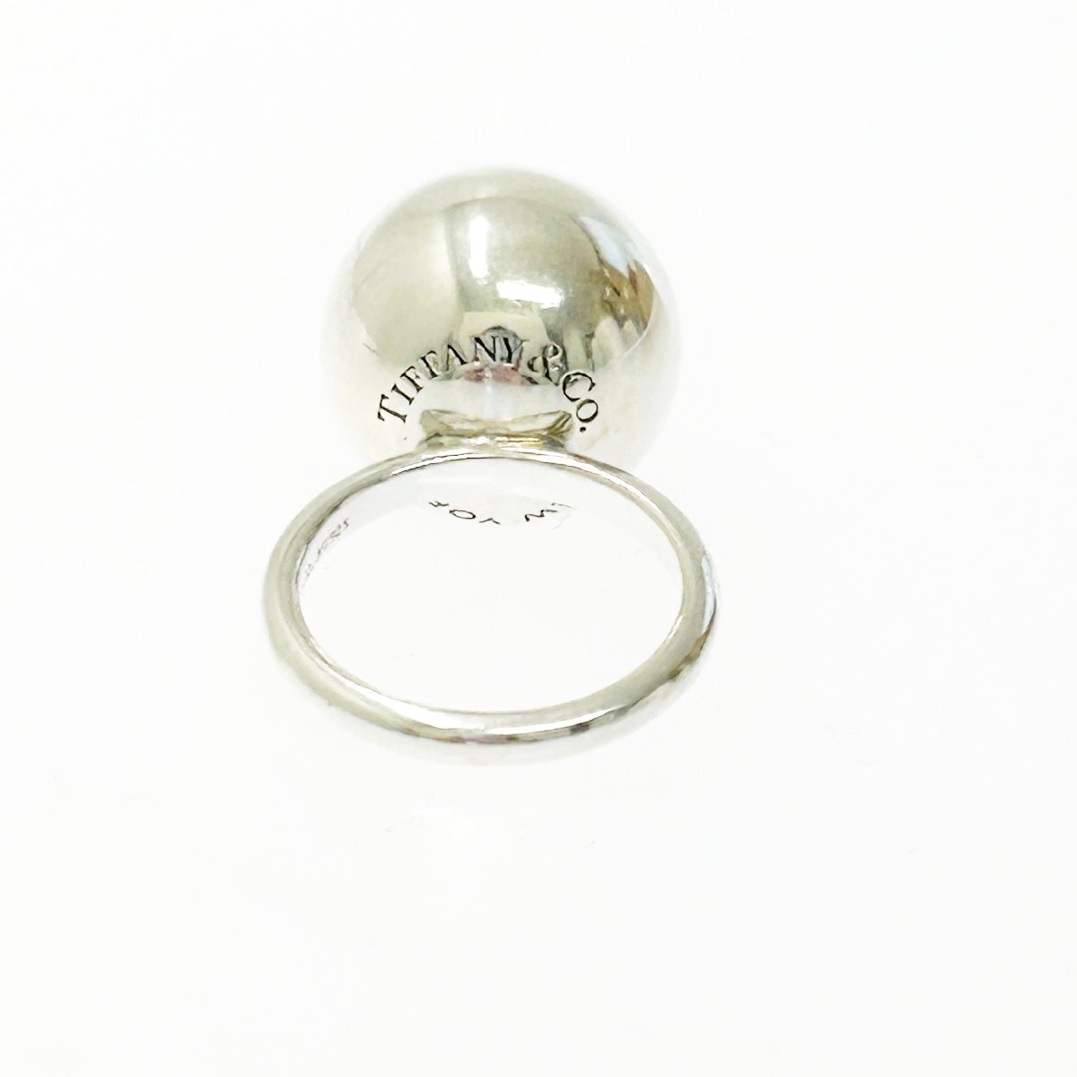 【1円スタート】TIFFANY & Co. ティファニー シルバー ハードウェア ボール 7.5g 925刻印 指輪 リング 271610の画像4