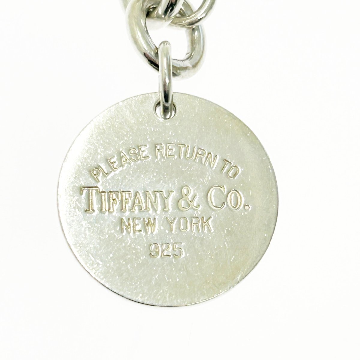 【1円スタート】TIFFANY & Co. ティファニー シルバー リターントゥ ラウンドタグ 37.7g 925刻印 ブレスレット 271366の画像3