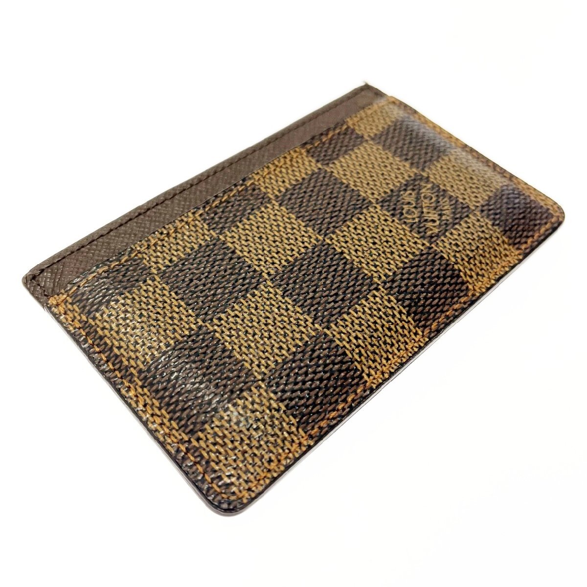 [1 jpy start ]LOUIS VUITTON Louis * Vuitton N61722 Damier porutokarutosa-n pull Brown card-case 267127