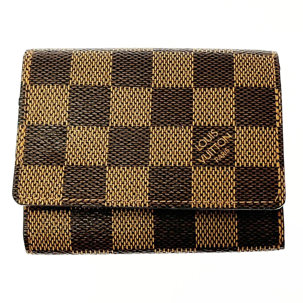 [1 иен старт ]LOUIS VUITTON Louis * Vuitton N62920 Damier Anne veropkarutodu vi jitoPVC футляр для визитных карточек футляр для карточек 268235