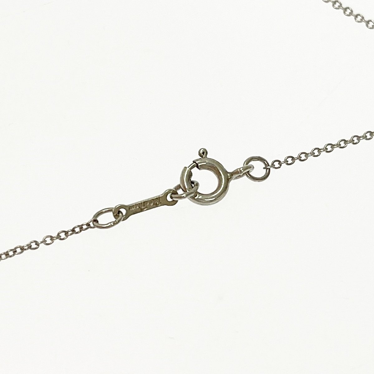 [1 иен старт ]TIFFANY & Co. Tiffany серебряный натирание Heart 2.8g 925 печать колье 271485