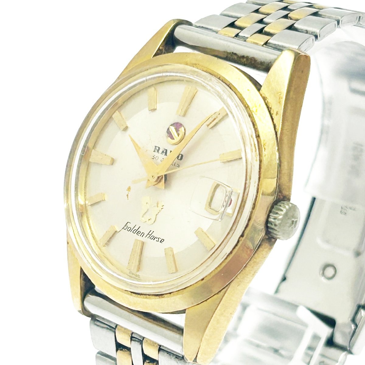 [1 иен старт ]RADO Rado 11674 золотой шланг 30 камень GP×SS механический завод мужские наручные часы 272991