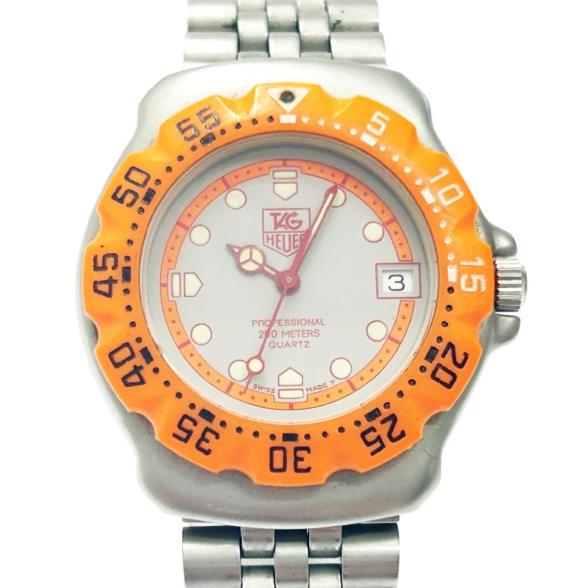 【1円スタート】TAG HEUER タグホイヤー 373.513 フォーミュラ プロフェッショナル SS グレー文字盤 クオーツ ボーイズ腕時計 272988_画像1