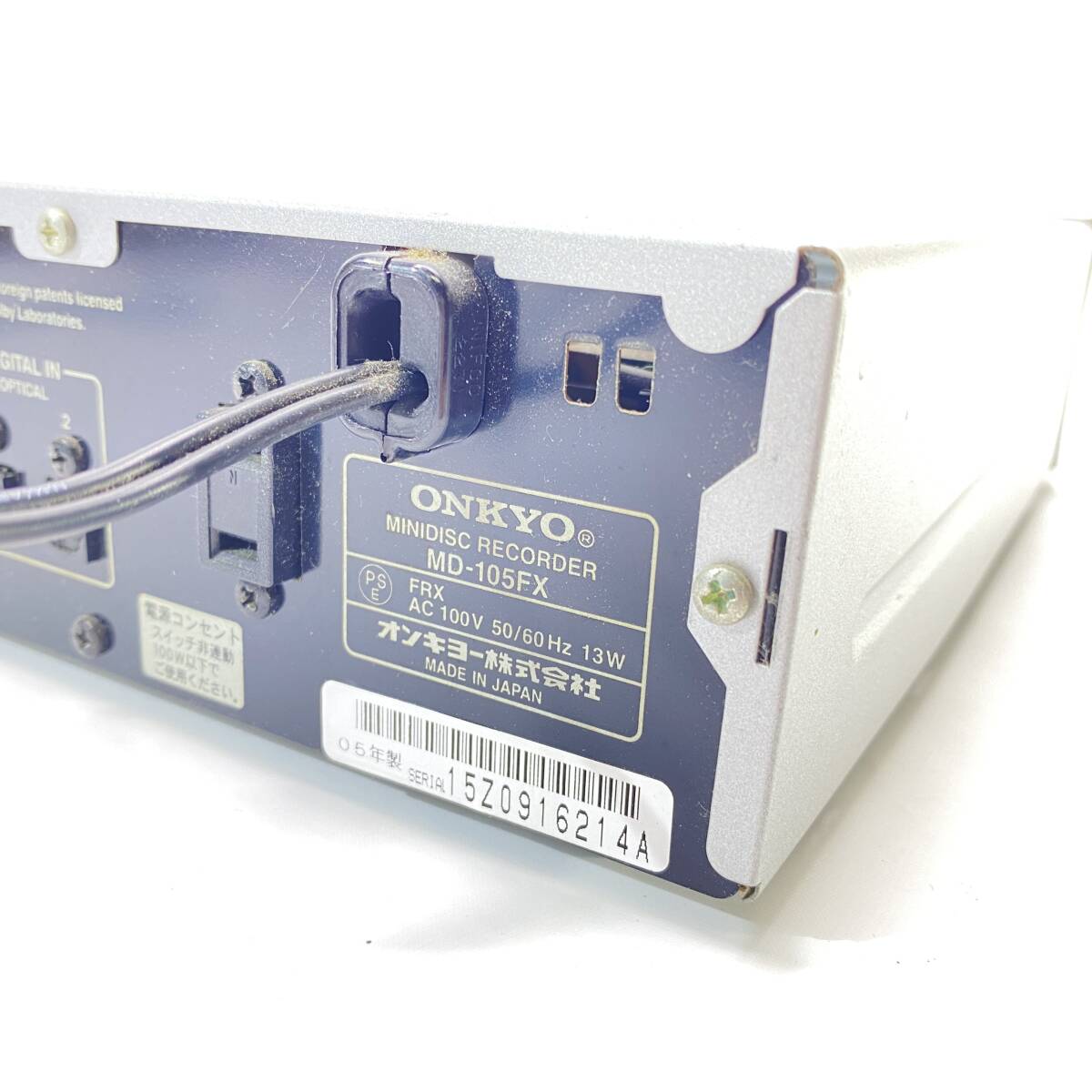 1 jpy ~ 8T30360424 ONKYO Onkyo MD recorder MD-105FX 2005 sound equipment audio equipment electrification verification operation not yet verification 