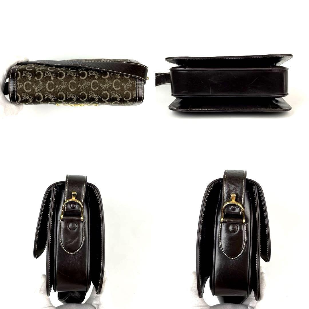 美品】CELINE セリーヌ ショルダーバッグ 馬車金具 C サルキー 美品】CELINE セリーヌ ショルダーバッグ 馬車金具 C サルキー