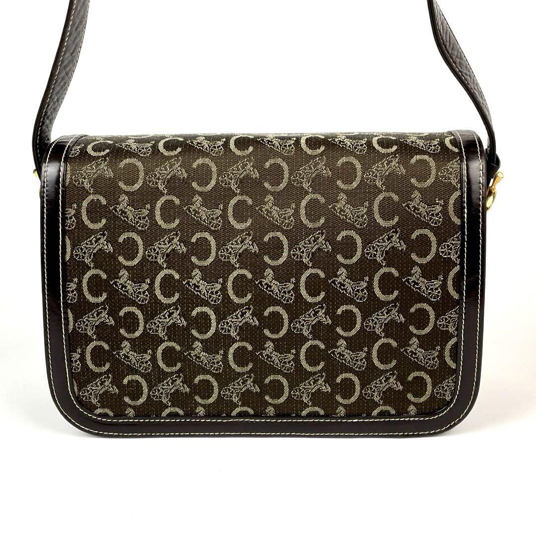 美品】CELINE セリーヌ ショルダーバッグ 馬車金具 C サルキー 美品】CELINE セリーヌ ショルダーバッグ 馬車金具 C サルキー