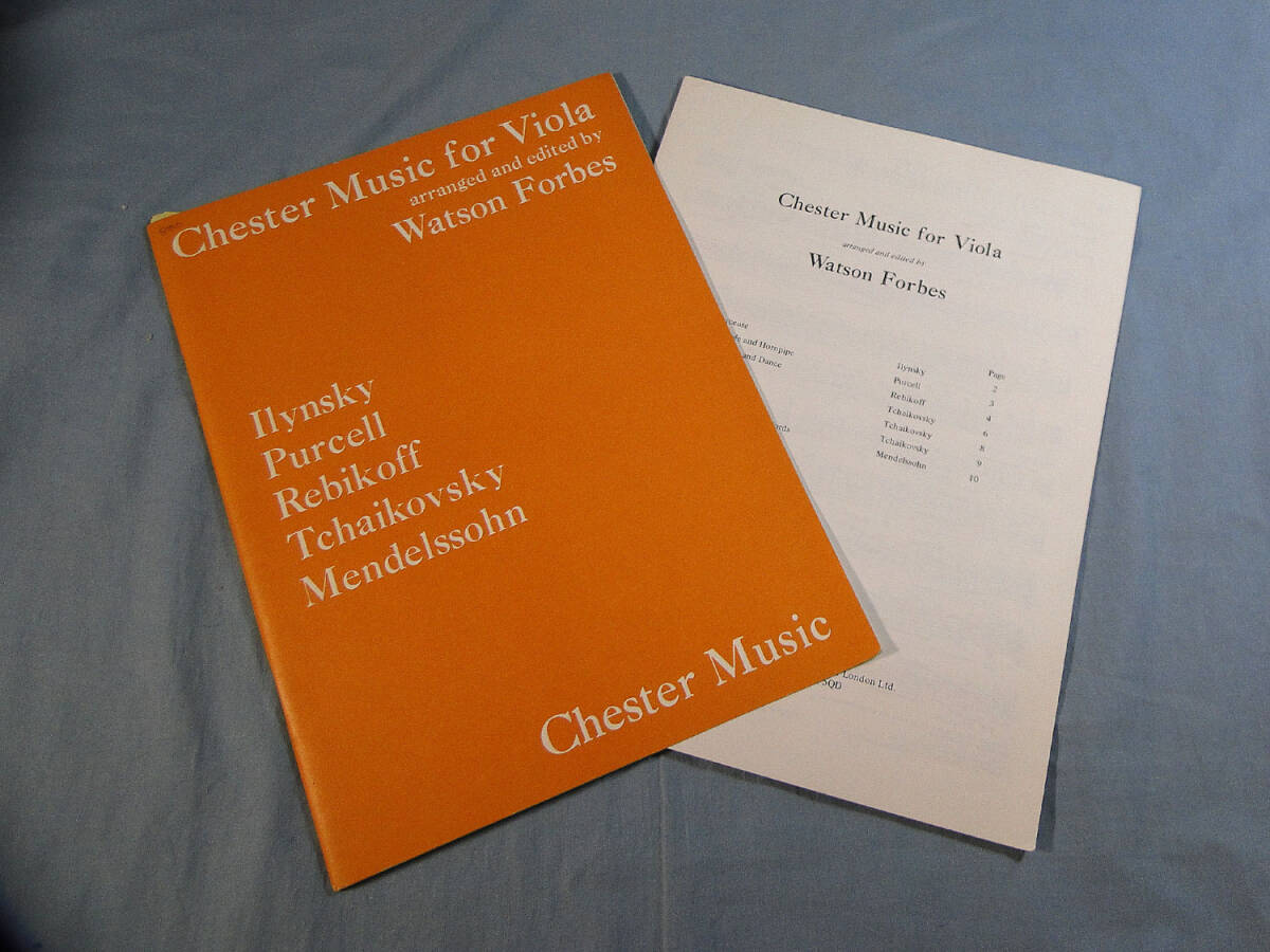 o) ヴィオラ、ピアノ Chester Music for Viola パーセル他 パート譜あり ※記名あり[1]5240の画像1