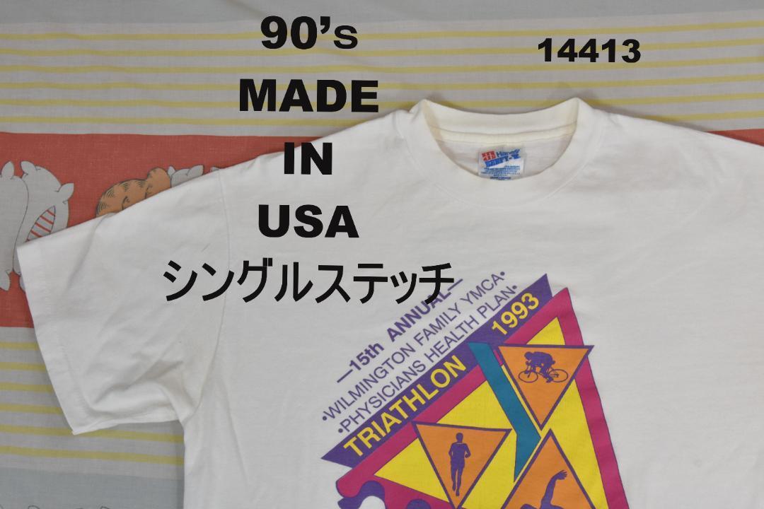 トライアスロン 90’ｓ Tシャツ 14413 USA製 シングルステッチ_画像1
