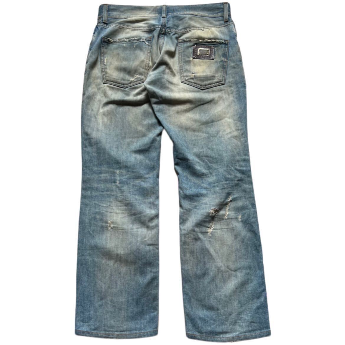 Rare 00s DOLCE&GABBANA distressed denim pants archive collection D&G balenciaga made in Italy ドルチェアンドガッバーナ 希少_画像5