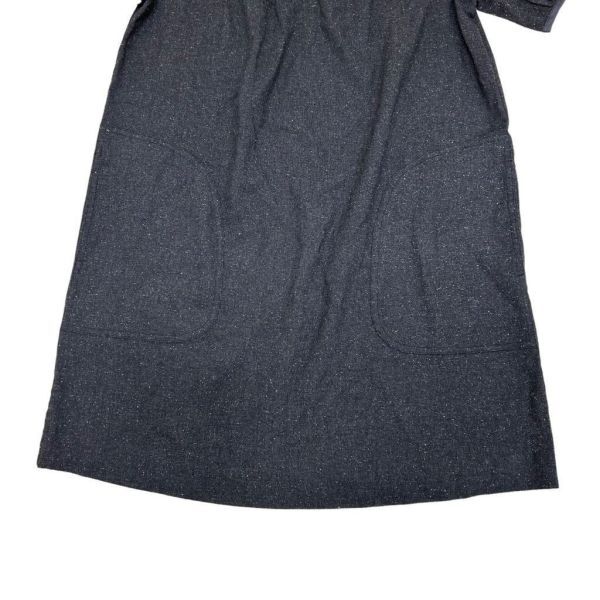 a044 PLST plus te tunic One-piece size 0 gray black rayon wool 