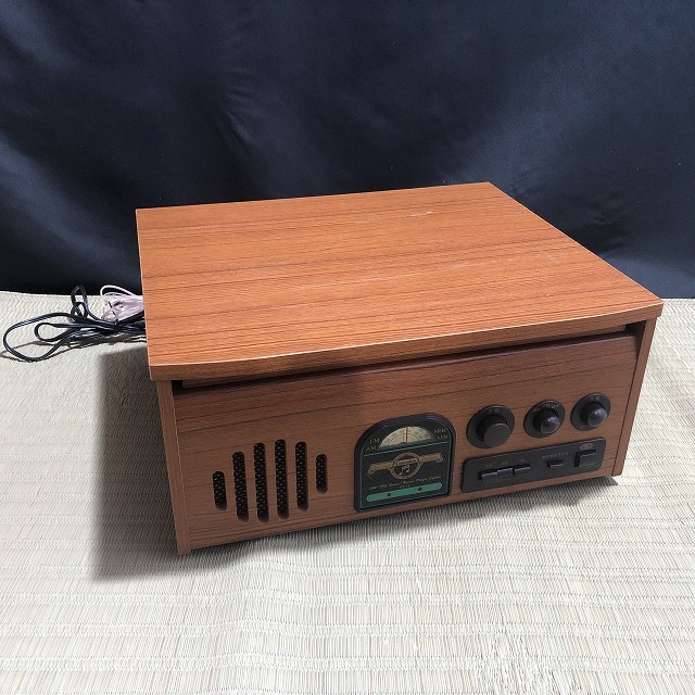 (6)COLUMBIA/ko rom Via / desk-top type radio / record player /GP-12/ turntable /AM FM only the radio operation verification ending 