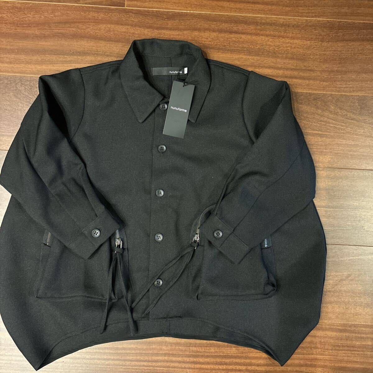 【新品】nunuforme 24ss サークルポケットジップシャツ　120-130センチ　黒 ジャケット JACKET_画像2
