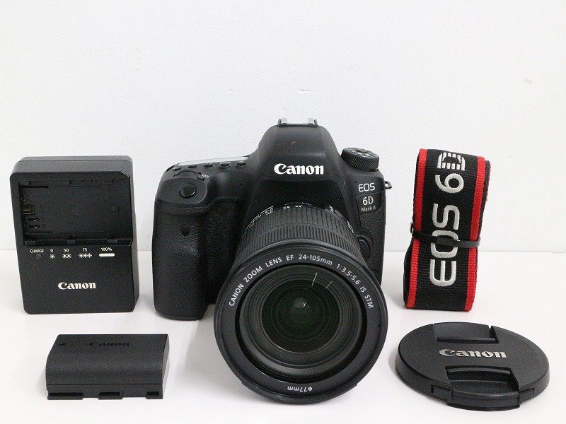 ●○Canon EOS 6D Mark II EF24-105 IS STM レンズキット デジタル一眼レフカメラ Mark2 EFマウント キャノン○●021084001○●の画像1