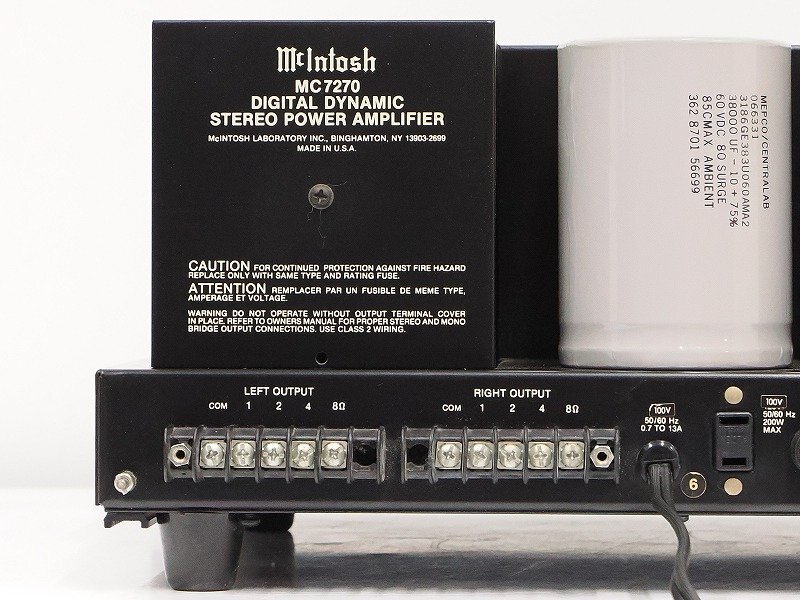 ▲▽McIntosh MC7270 パワーアンプ マッキントッシュ 正規品 元箱付△▼020459001Wm△▼_画像5