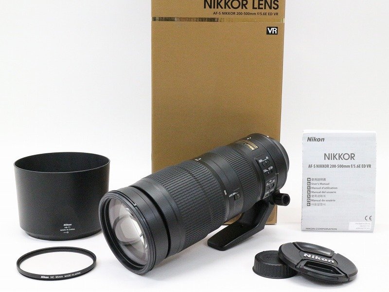 ●○【良品・元箱付】Nikon AF-S NIKKOR 200-500mm F5.6E ED VR カメラレンズ 超望遠 ズーム Fマウント ニコン○●025330001m○●_画像1