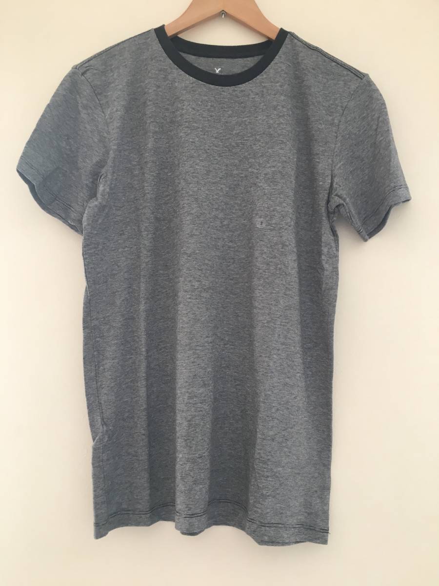 セール! お得! 2枚セット 正規品 本物 新品 アメリカンイーグル Tシャツ AMERICAN EAGLE ワイルド クール! ブラックストライプ S ( M )_画像1