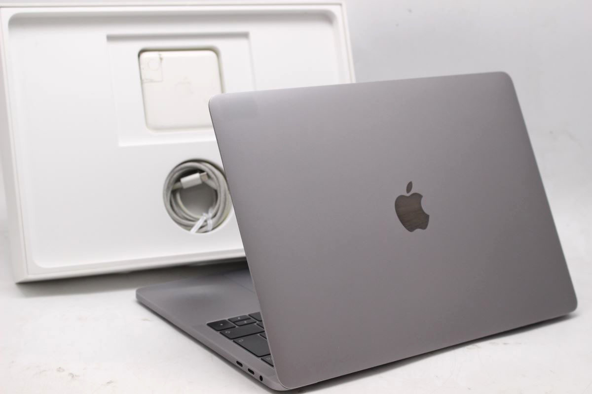 中古 2K対応 13.3型 Apple MacBook Pro A1989 (TouchBar2019) グレー macOS 14 sonoma 八世代 i7-8559U 16GB NVMe 1TB-SSD 管:1307h_画像4