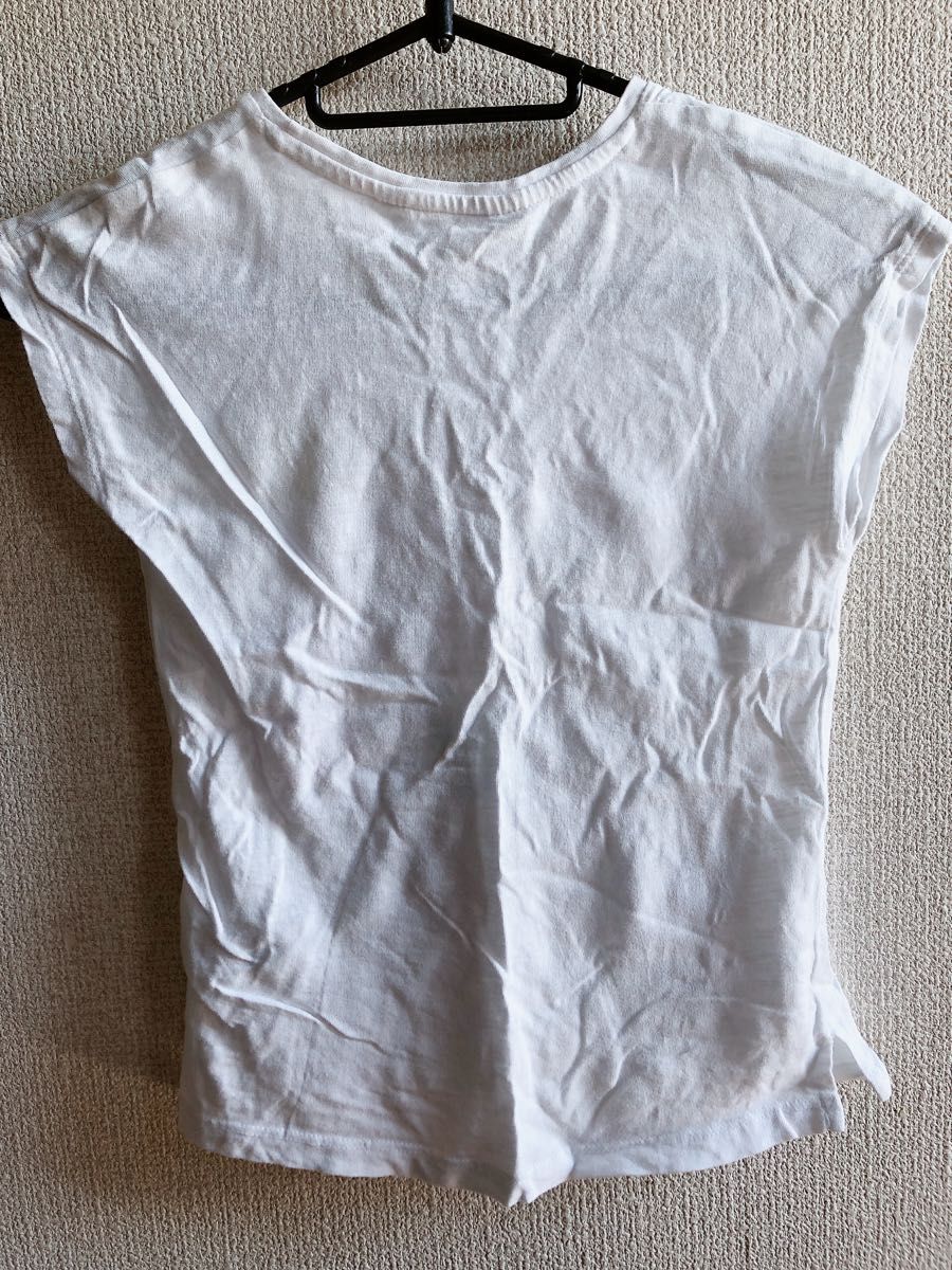 H&M トップス ホワイト 半袖 Tシャツ 半袖Tシャツ 白　キッズ　子供服　こども　110〜116