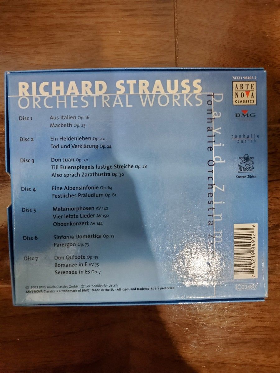 リヒャルト・シュトラウス　管弦楽作品集　ジンマン（7CD）