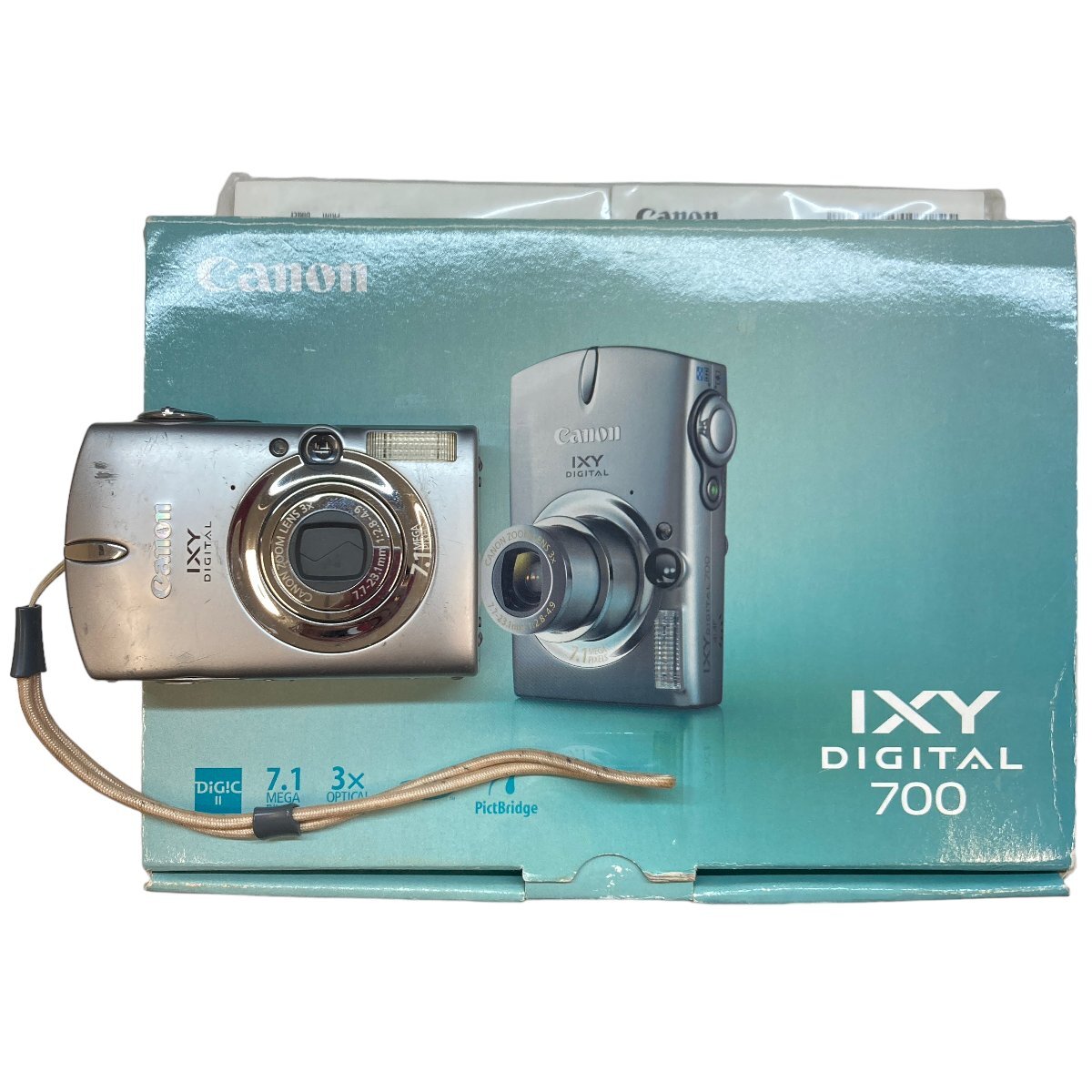 Canon　キヤノン　コンパクトデジタルカメラ　IXY　DIGITAL　700　PC1169　本体キズ有り　箱　充電器　説明書_画像1