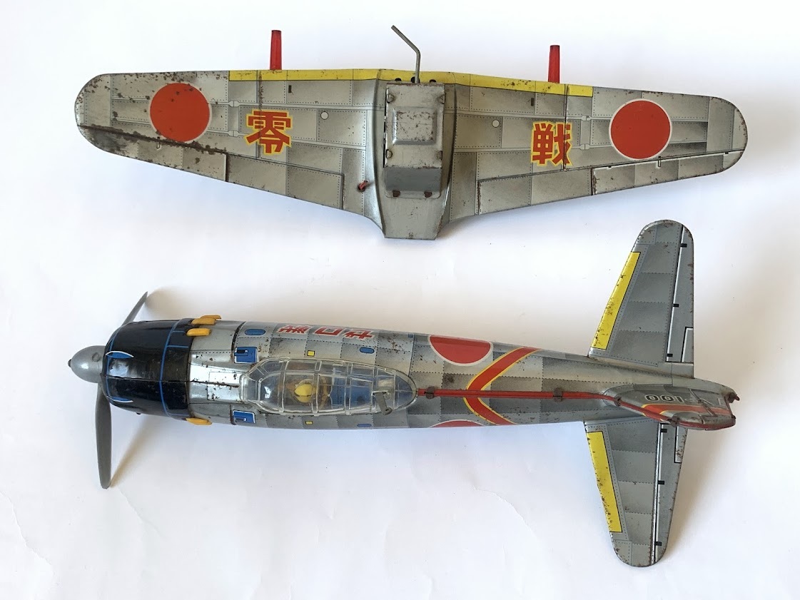 野村トーイ ブリキ ゼロ戦 零戦 零式艦上戦闘機 プロペラ 戦闘機 野村トーイ ブリキ ゼロ戦 零戦 零式艦上戦闘機 プロペラ 戦闘機