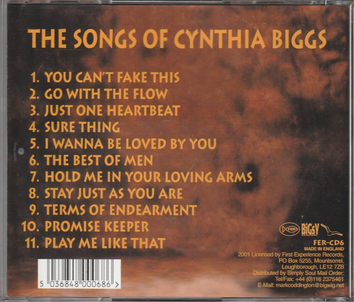 中古CD■R&B/SOUL■CYNTHIA BIGGS／The Songs Of Cynthia Biggs／2001年／UKソウル■Antoinette Roberson, Bunny Sigler, Sharon Bryant_画像2