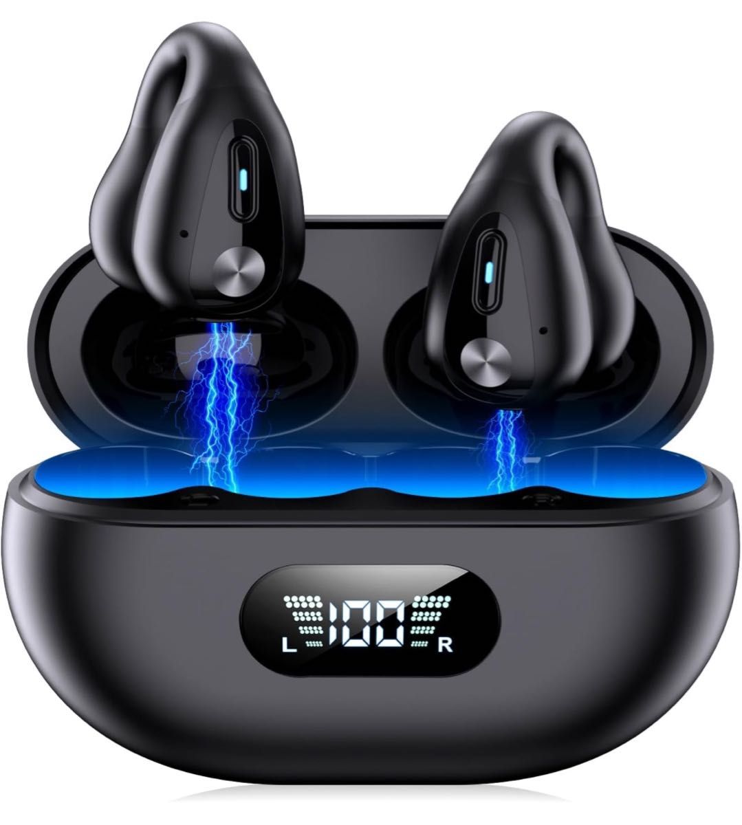 ワイヤレスイヤホン Bluetooth5.3 イヤーカフ型 防水 完全ワイヤレスイヤホン 