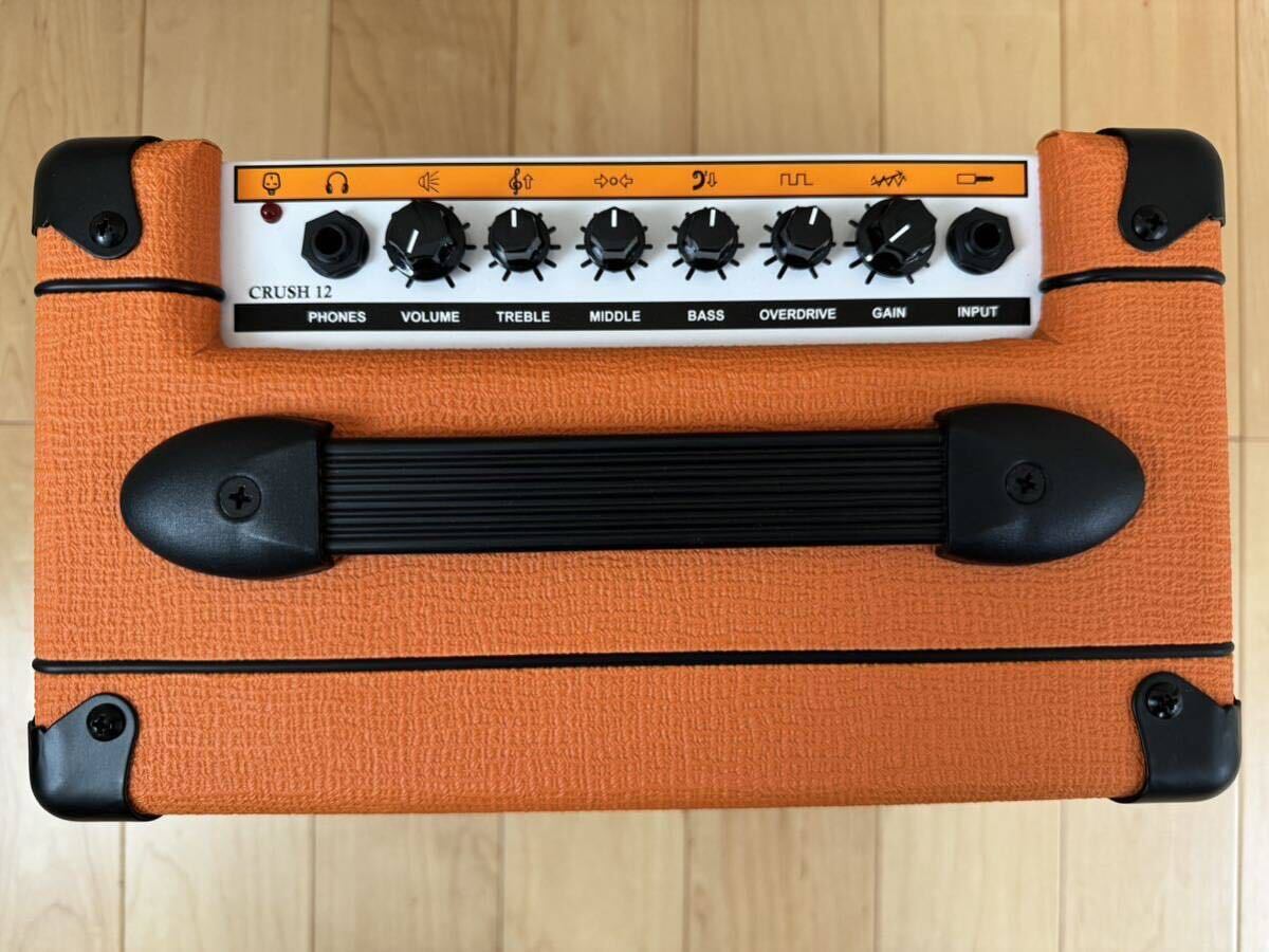 ORANGE CRUSH 12 おまけ audio technica AT-PC600電源ケーブル付き・美品・送料無料！ 小型アンプ_画像3