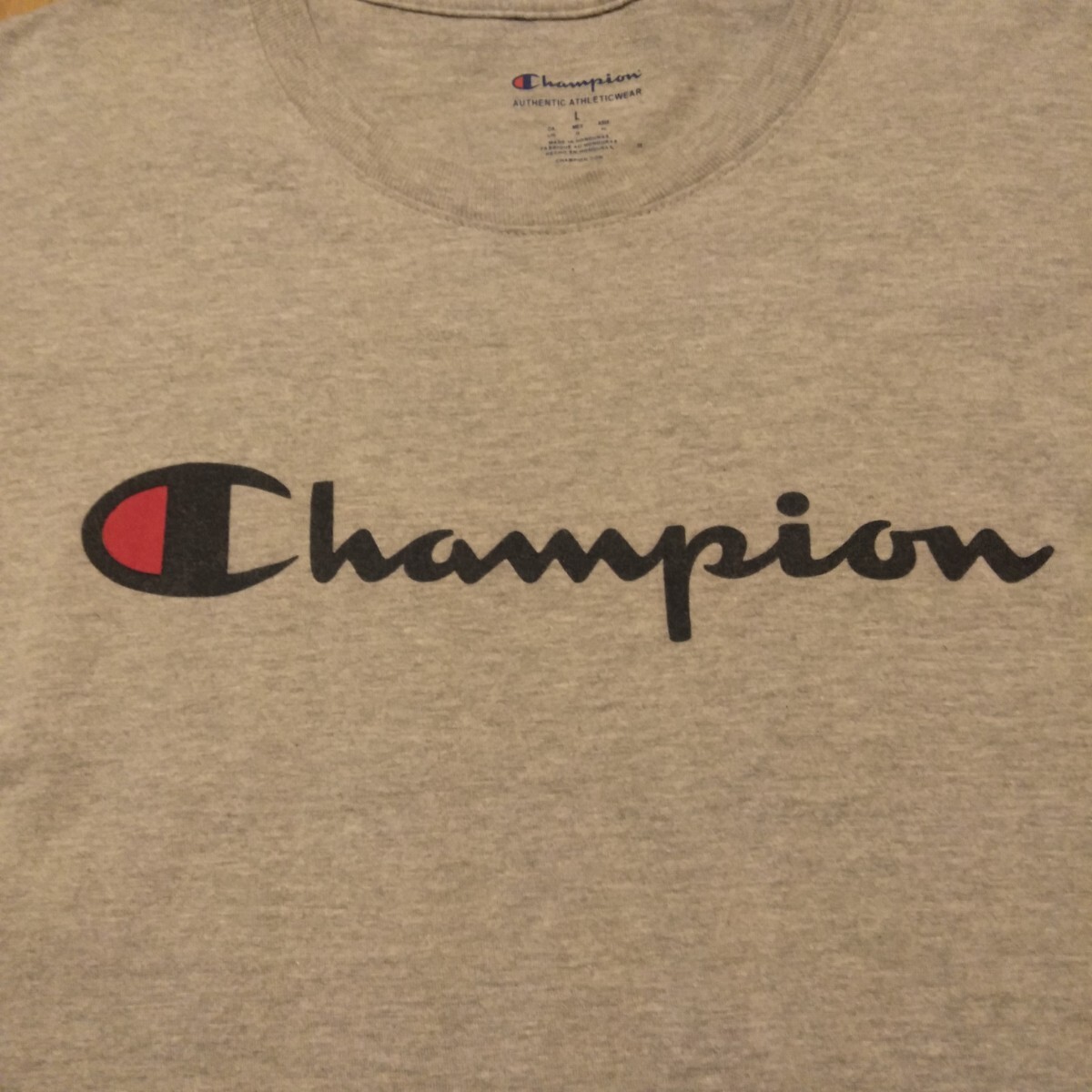 USA古着卸 Lサイズ Champion チャンピオン ロゴ プリント Tシャツ 