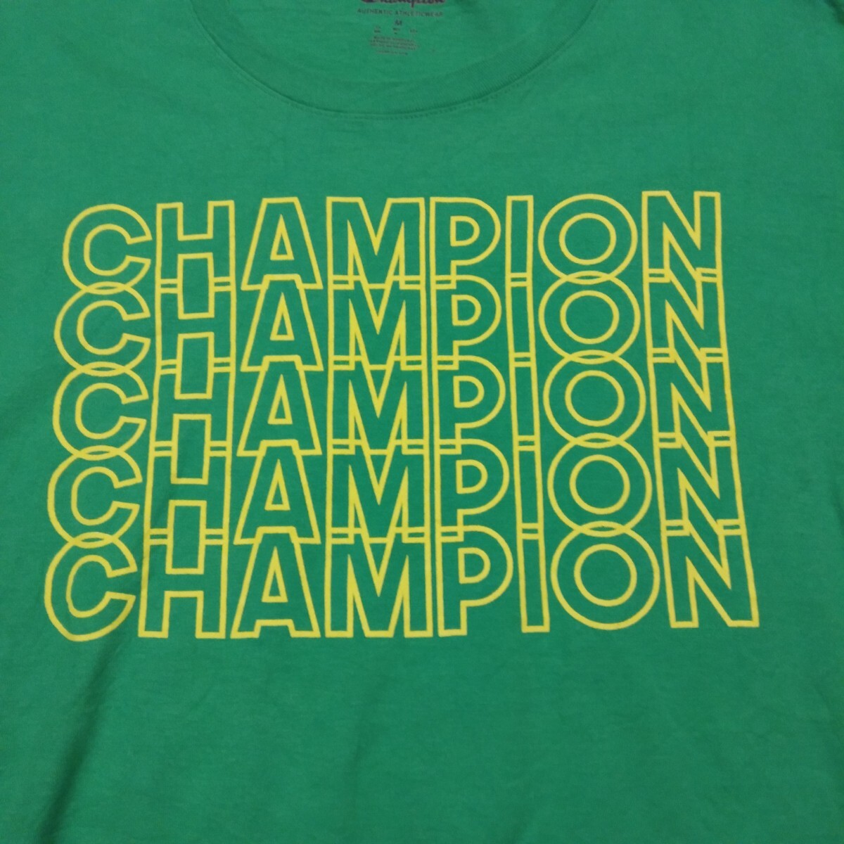 USA古着卸 Mサイズ Champion チャンピオン 文字ロゴ プリント Tシャツ _画像3