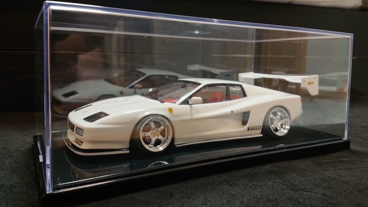 最終価格 フジミ 1/24 フェラーリ 512TR 512M ケーニッヒ風 プラモデル カスタム 完成品 ケース付き 中古品_画像10