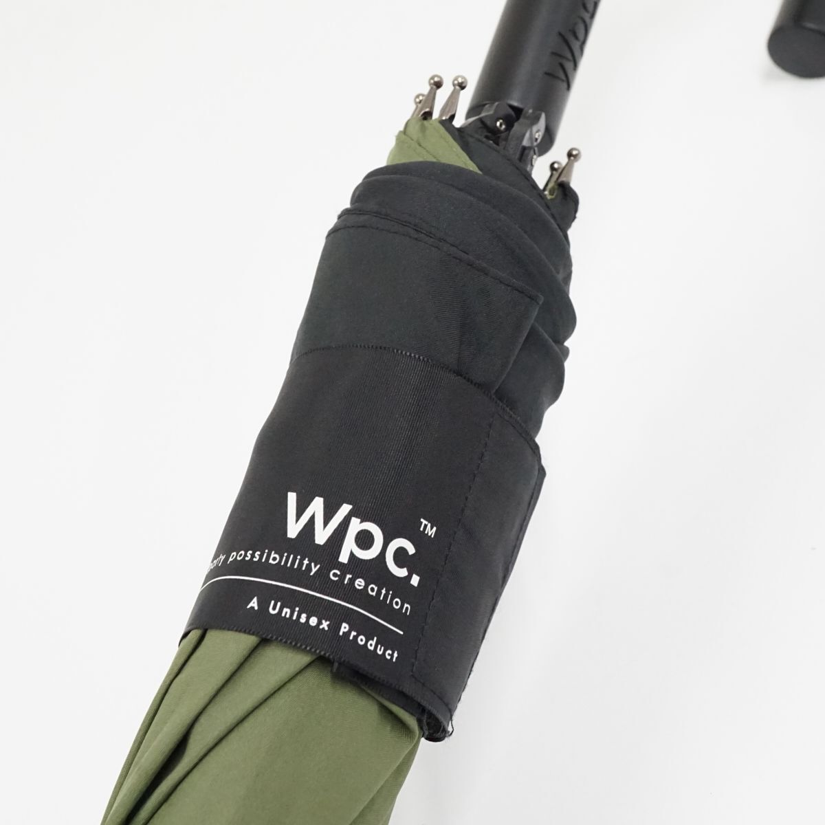 傘 Wpc. ワールドパーティー USED品 バックプロテクトアンブレラ グリーン 男女兼用 ジャンプ wpc 60cm A0676_画像4