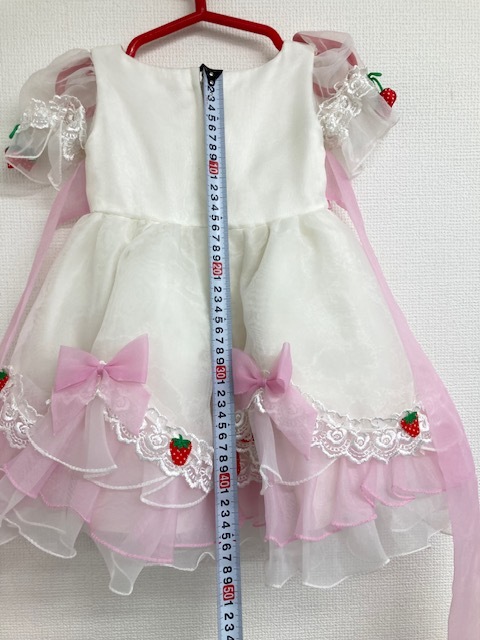 B120 貸衣装 子供用 七五三 ドレス ピンク パステル レース 撮影 モデル CM 写真 2歳 3歳 80cm 90cm 演奏会 発表会 結婚式 ベビードレス_画像6