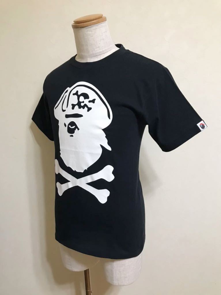 【新品】 A BATHING APE ア ベイシング エイプ パイレーツ ビッグロゴ Tシャツ サイズS 半袖 黒 004TEF701016X_画像7