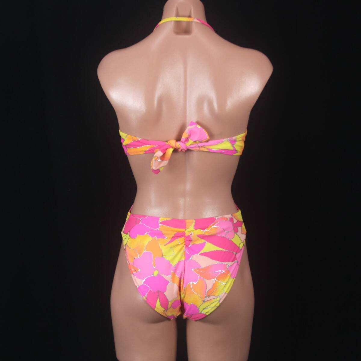 U9012*1 иен ~ есть перевод купальный костюм симпатичный моно kini женский розовый желтый цветочный принт ламе высокий ноги sexy плавание плавание Pooh рубин chi море 