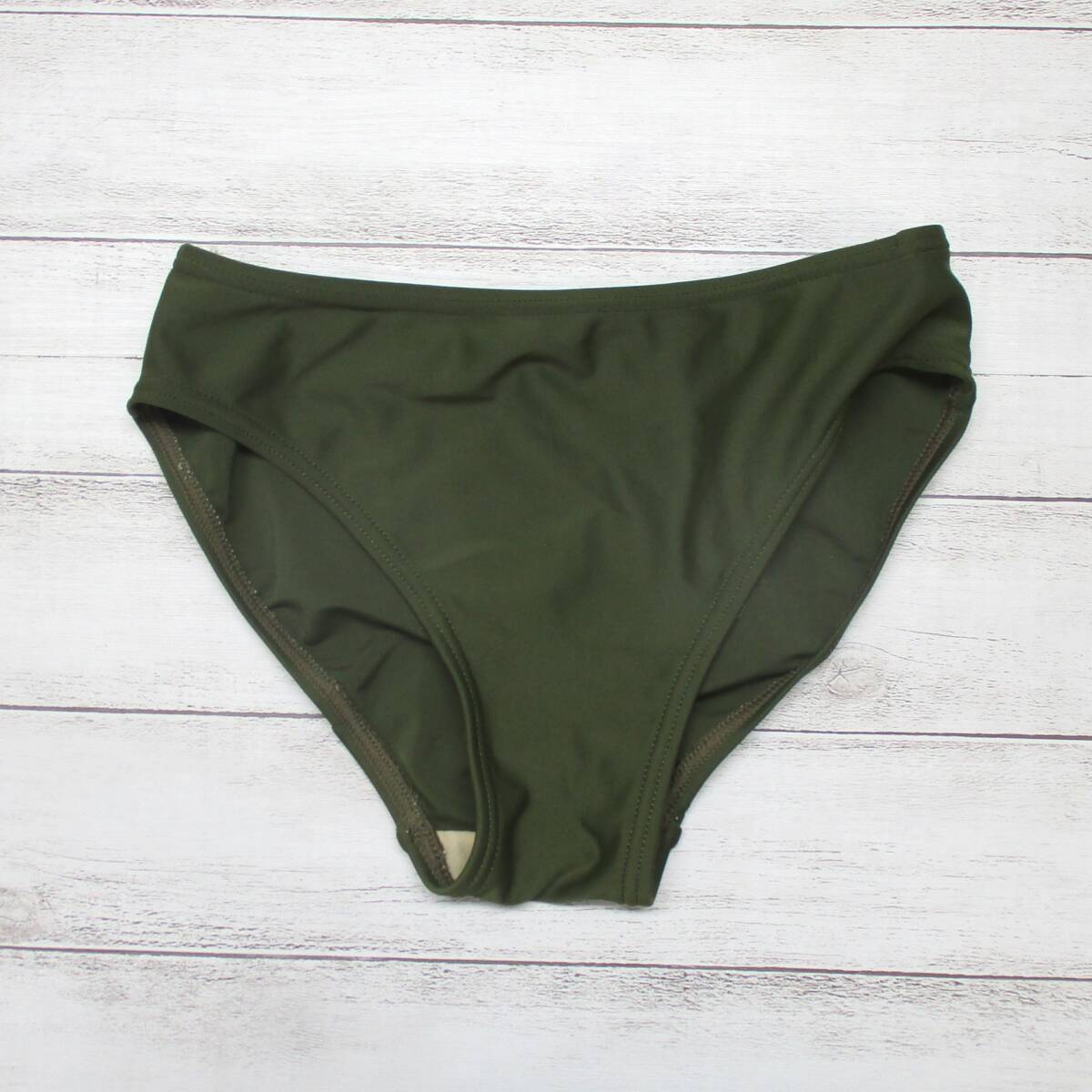 U9228* одноцветный хаки цвет зеленый купальный костюм низ трусики бикини женщина 130 размер плавки плавание плавание Pooh рубин chi море 