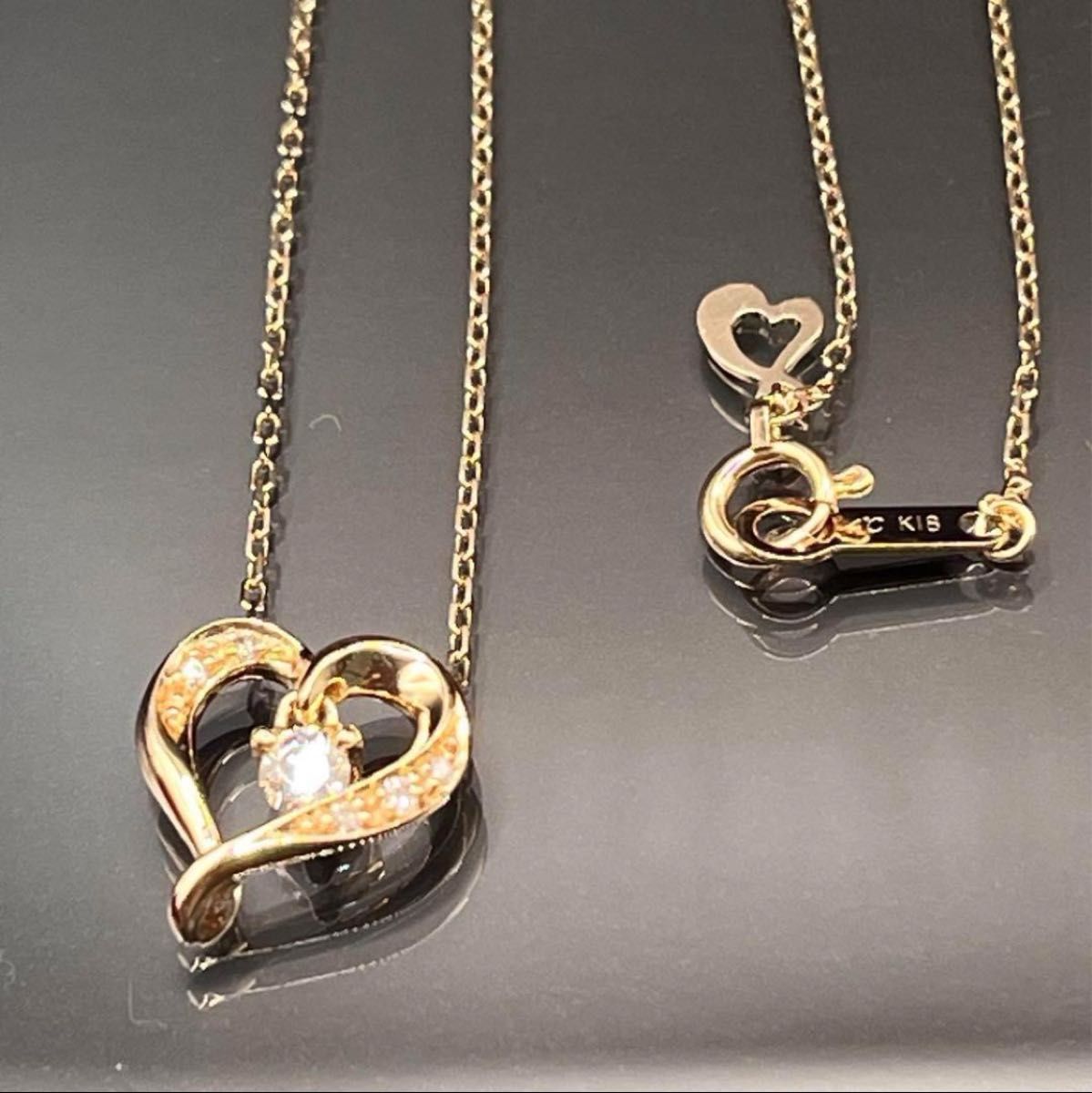 【日本産】 ヨンドシー 4℃ K18 ネックレス ダイヤモンド PG ピンクゴールド ネックレス、ペンダント、チョーカー