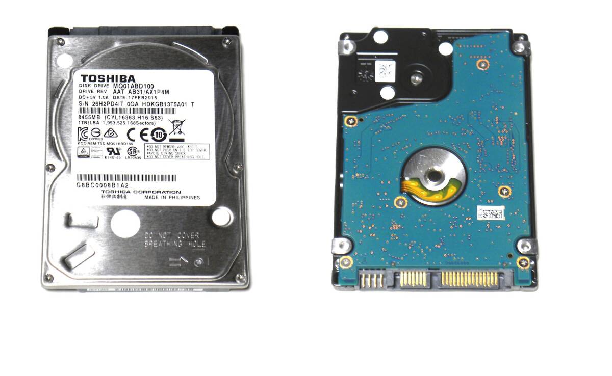 ☆☆ 2.5インチ HDD 1TB 5個セット/Western Digital WD/TOSHIBA/動作確認済　中古品 ☆☆_画像4