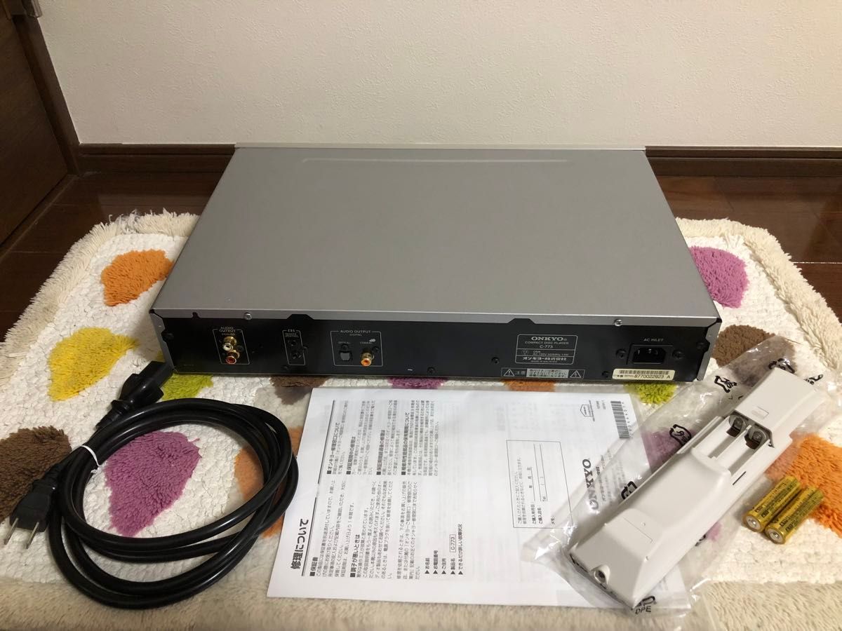 完動美品　ONKYO CDプレーヤー　C-773 VLSC特許技術＆高級DAC搭載　純正リモコン／取扱説明書等元付属品一式付き