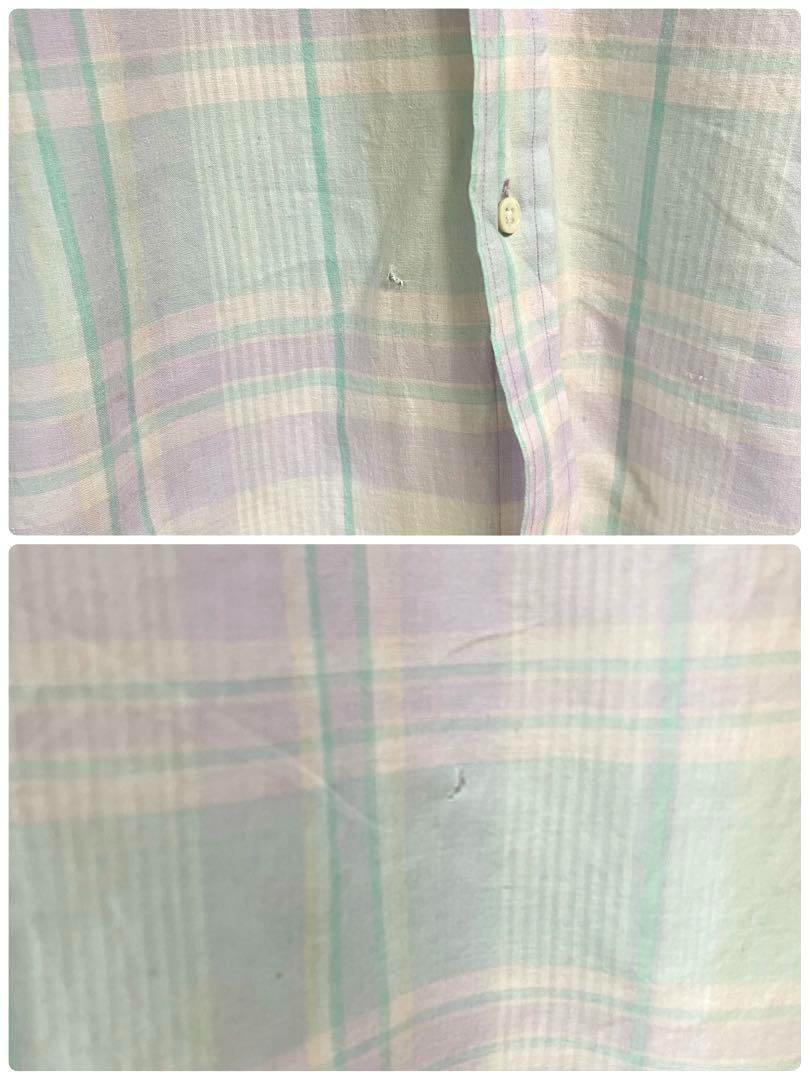Ralph Lauren　ラルフローレン 半袖ボタンタンダウンシャツ　メンズLサイズ BD　ロゴ刺繍　夏_画像10
