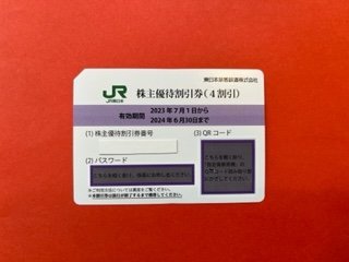 1枚～・コード番号連絡可☆JR東日本株主優待・割引券☆2023年7月1日～2024年6月30日期限♪_画像1