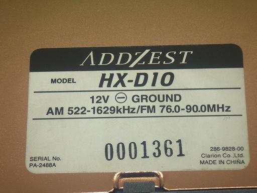  Addzest CD панель HX-D10[ б/у ]